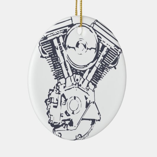 Harley Evolution V-Twin Keramisch Ornament (Rechts)