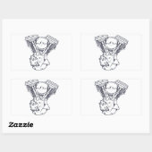 Harley Evolution V-Twin Rechthoekige Sticker (Vel)