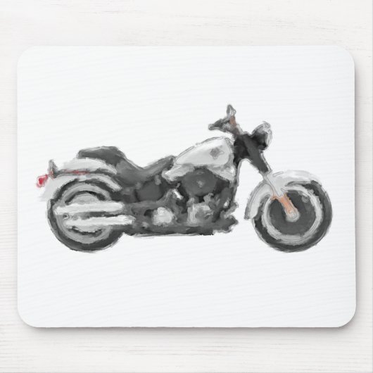 Harley FLSTFB Fat Boy Hand Painted Art Brush Muismat (Voorkant)