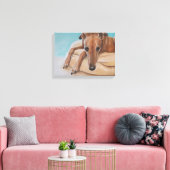 Harley Greyhound Hond Art Print (Insitu (Woonkamer))