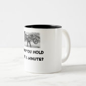 Harley / kun je haar even houden ? tweekleurige koffiemok (Voorkant rechts)