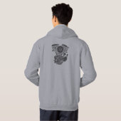 Harley Panhead Motor Drawing Hoodie (Achterkant volledig)