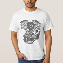 Harley Panhead Motor Drawing T-shirt