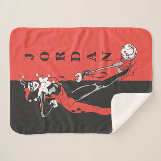 Harley Quinn 2 Sherpa Deken (Voorkant (horizontaal))