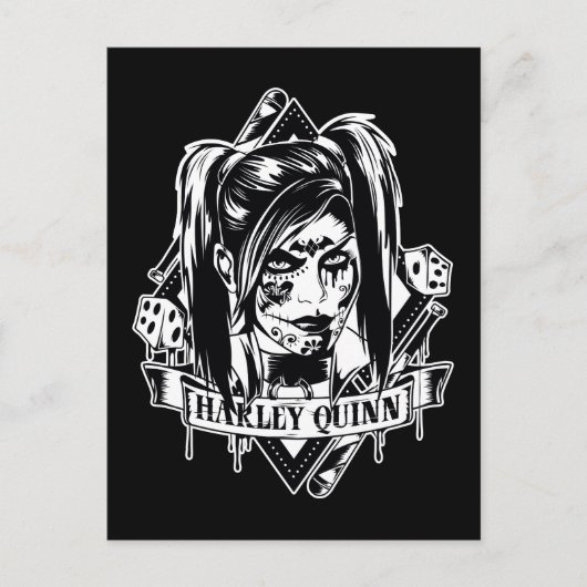 Harley Quinn Badge Briefkaart (Voorkant)