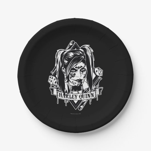 Harley Quinn Badge Papieren Bordje (Voorkant)