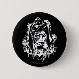 Harley Quinn Badge Ronde Button 5,7 Cm