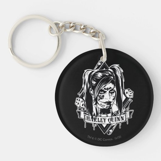 Harley Quinn Badge Sleutelhanger (Voorkant)