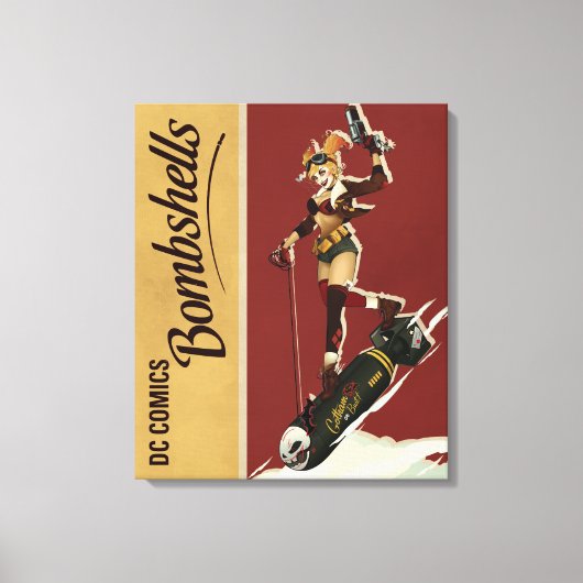 Harley Quinn Bombshells Pinup Canvas Afdruk (Voorkant)