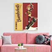 Harley Quinn Bombshells Pinup Canvas Afdruk (Insitu (Woonkamer))