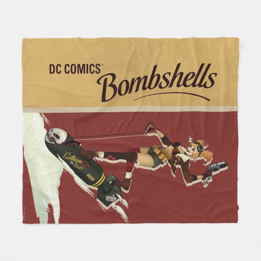 Harley Quinn Bombshells Pinup Fleece Deken (Voorkant (Horizontaal))