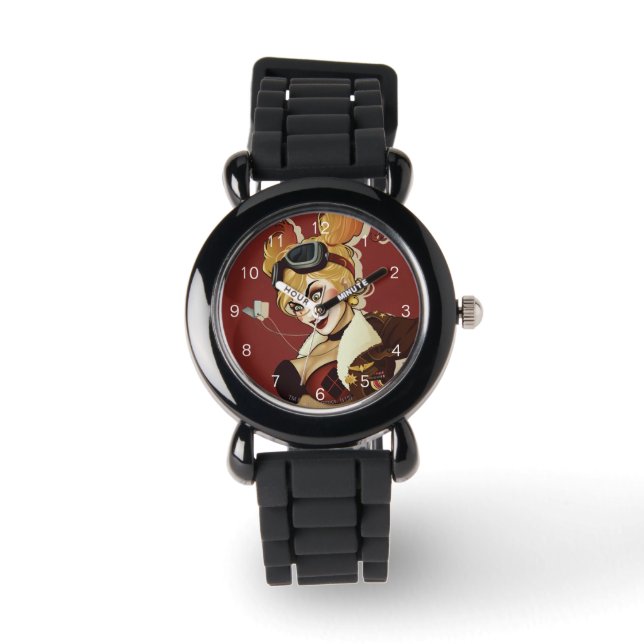 Harley Quinn Bombshells Pinup Horloge (Voorkant)