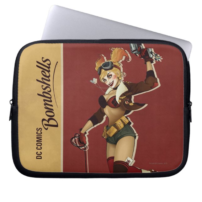Harley Quinn Bombshells Pinup Laptop Sleeve (Voorkant)