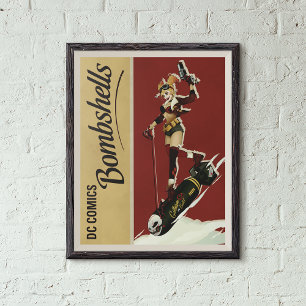 Harley Quinn Bombshells Pinup Poster