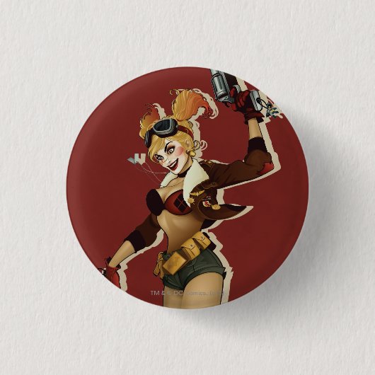 Harley Quinn Bombshells Pinup Ronde Button 3,2 Cm (Voorkant)
