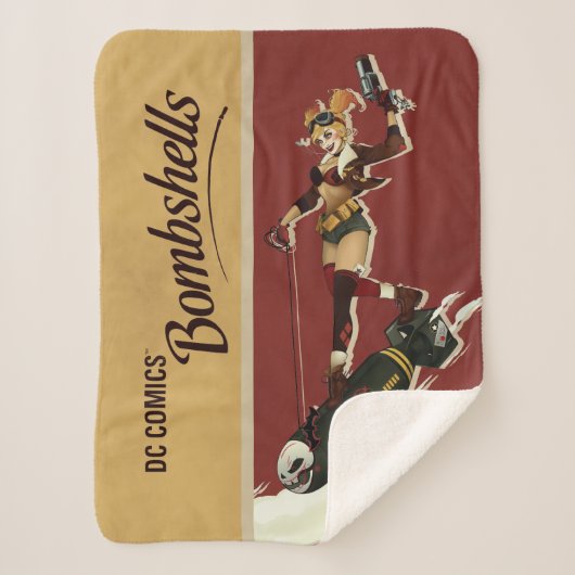 Harley Quinn Bombshells Pinup Sherpa Deken (Voorkant)
