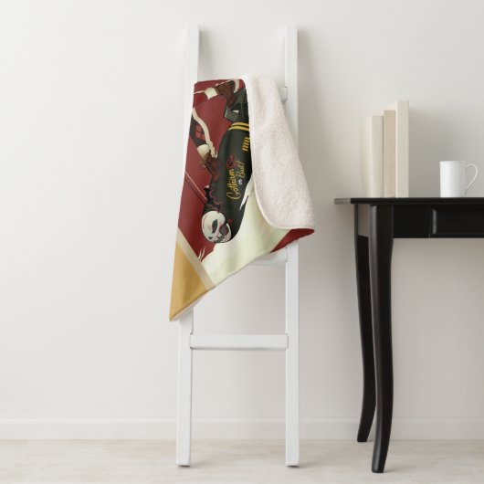 Harley Quinn Bombshells Pinup Sherpa Deken (In situ)