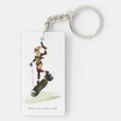 Harley Quinn Bombshells Pinup Sleutelhanger (achterkant)