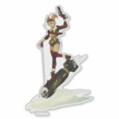 Harley Quinn Bombshells Pinup Sticker (Voorkant)