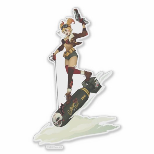 Harley Quinn Bombshells Pinup Sticker (Voorkant)