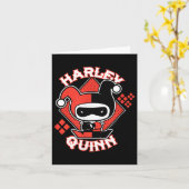 Harley Quinn Chibi Kaart (Gele Bloem)