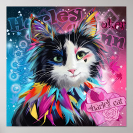 Harley Quinn de kat Poster