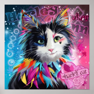 Harley Quinn de kat Poster