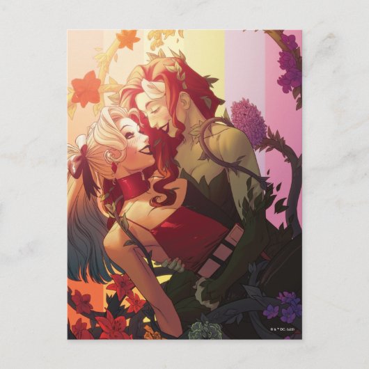 Harley Quinn en Poison Ivy Pride Comic Hoesje Briefkaart (Voorkant)