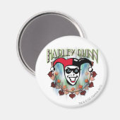 Harley Quinn - Face en Logo Magneet (Voorkant / Achterkant)