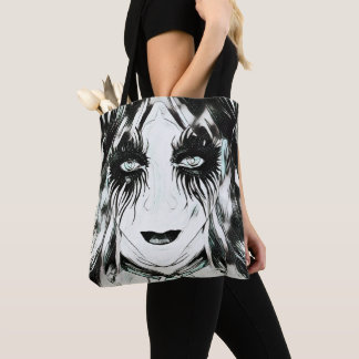 Harley Quinn geïnspireerde Hellequin Gothic Girl Tote Bag
