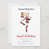 Harley Quinn Girls Birthday Kaart (Voorkant)