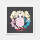 Harley Quinn Girls Chalkboard Birthday Servet (Voorkant)