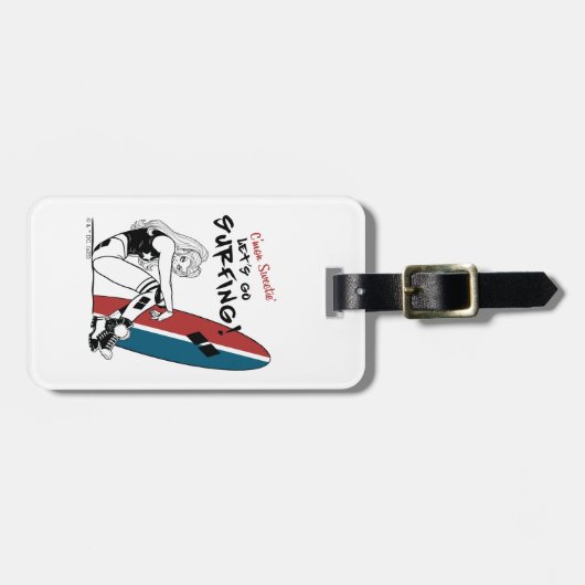 Harley Quinn - Laten we gaan surfen Bagagelabel (Voorkant horizontaal)
