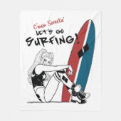 Harley Quinn - Laten we gaan surfen Fleece Deken (Voorkant)