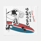 Harley Quinn - Laten we gaan surfen Fleece Deken (Voorkant (Horizontaal))