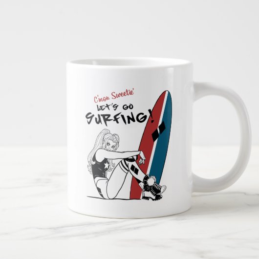 Harley Quinn - Laten we gaan surfen Grote Koffiekop (Rechts)