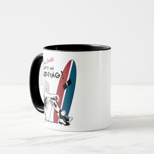 Harley Quinn - Laten we gaan surfen Mok (Voorkant links)