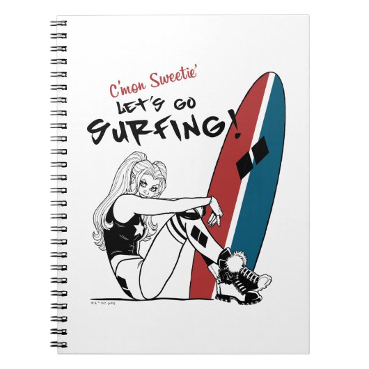 Harley Quinn - Laten we gaan surfen Notitieboek (Voorkant)