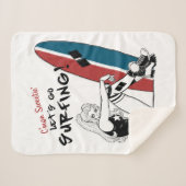 Harley Quinn - Laten we gaan surfen Sherpa Deken (Voorkant (horizontaal))