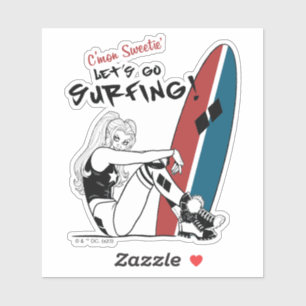 Harley Quinn - Laten we gaan surfen Sticker