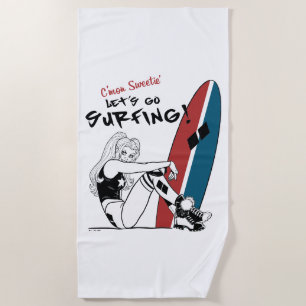 Harley Quinn - Laten we gaan surfen Strandlaken