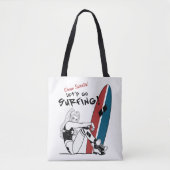 Harley Quinn - Laten we gaan surfen Tote Bag (Voorkant)
