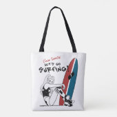 Harley Quinn - Laten we gaan surfen Tote Bag (Achterkant)