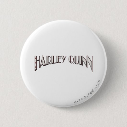 Harley Quinn - Logo Ronde Button 5,7 Cm (Voorkant)