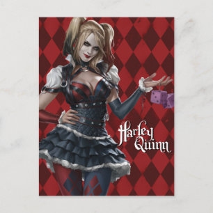 Harley Quinn met Fuzzy Dice Briefkaart