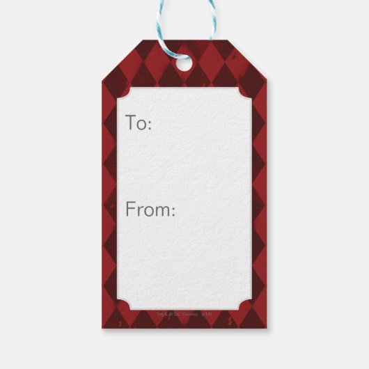 Harley Quinn met Fuzzy Dice Cadeaulabel (Achterkant)