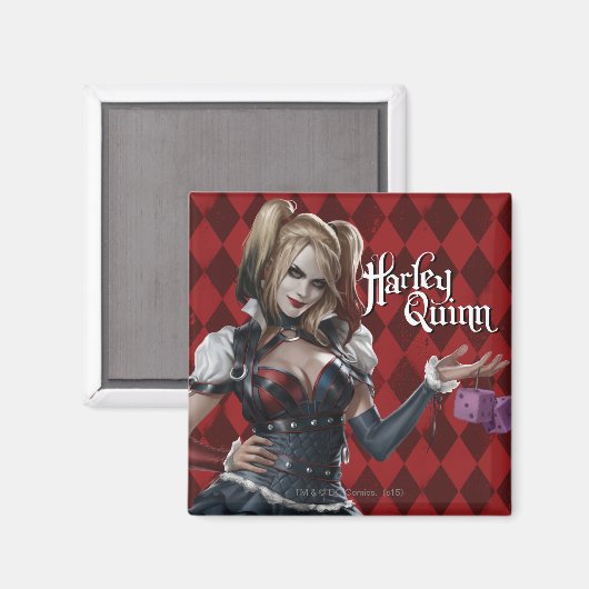 Harley Quinn met Fuzzy Dice Magneet (Voorkant / Achterkant)