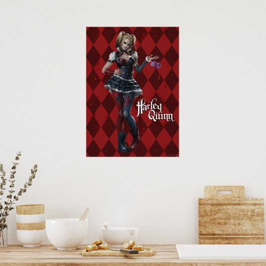 Harley Quinn met Fuzzy Dice Poster (Keuken)