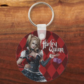 Harley Quinn met Fuzzy Dice Sleutelhanger (Voorkant)