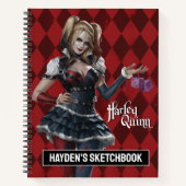 Harley Quinn met Fuzzy Dice tekening Notitieboek (Voorkant)